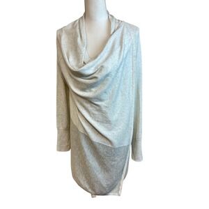 SMARTWOOL Edgewood Wrap Cowl Cardigan Sweater Sz L Cozy Merino Wool Travel